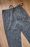 Чоловічі теплі спортивні штани трикотажні меланж на флісі 4XL р, фото 5