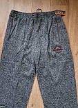 Чоловічі теплі спортивні штани трикотажні меланж на флісі 4XL р, фото 3