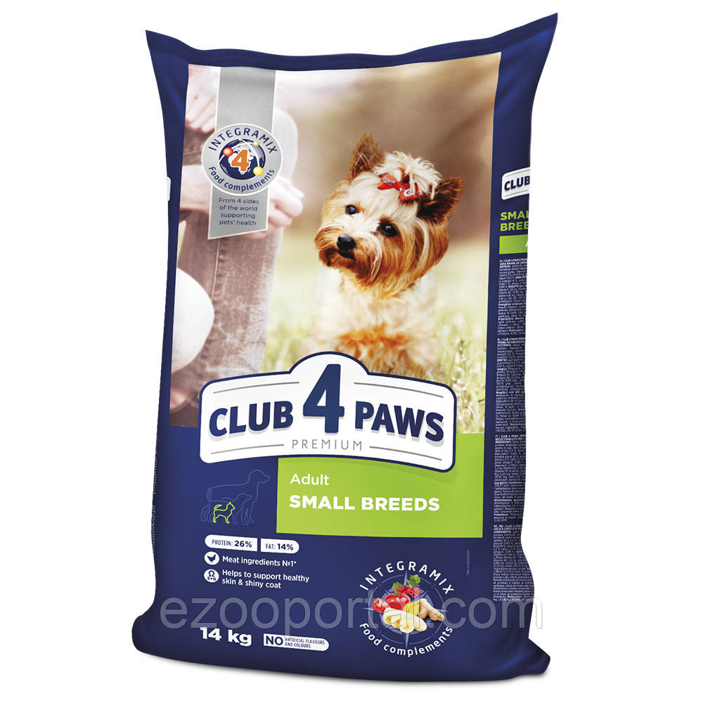 Корм Клуб 4 Лапи для дорослих собак малих порід 14кг, фото 1