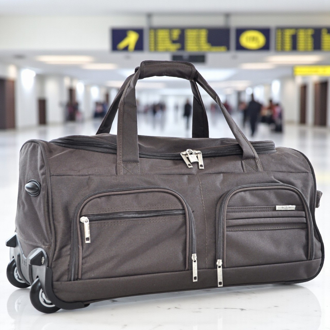 Міцна якісна дорожня сумка гігант на колесах, велика спортивна колісна сумка на колесах, фото 1