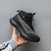 Чоловічі чорні кросівки Nike ACG Mountain Fly Dark Grey GORE-TEX Winter Fur x Найк 41