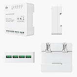 Розумне 4 канальне Wi-Fi RF реле 85-250 В Tuya Smart Life WSMD-4 сухий контакт, фото 2