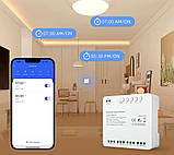 Розумне 4 канальне Wi-Fi RF реле 85-250 В Tuya Smart Life WSMD-4 сухий контакт, фото 6