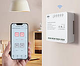 Розумне 4 канальне Wi-Fi RF реле 85-250 В Tuya Smart Life WSMD-4 сухий контакт, фото 8