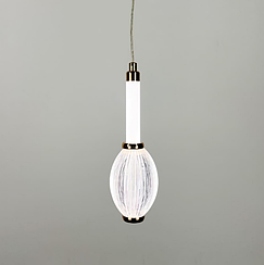 Золотий світлодіодний підвіс на 3 світлових режими 22х7 см AA344/1 AB