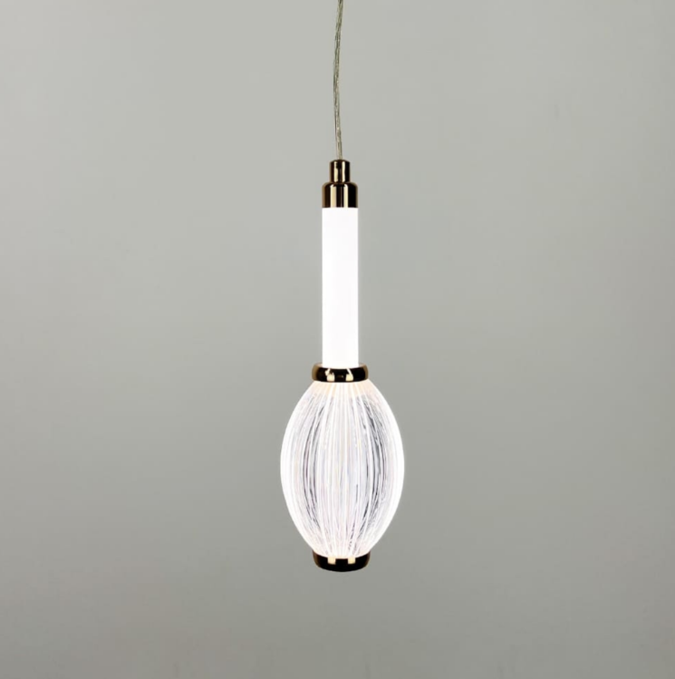 Золотий світлодіодний підвіс на 3 світлових режими 22х7 см AA344/1 AB, фото 1