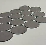 Круглі дзеркала 4 см — набір 15 шт. Справжнє скло 1.8 мм Для декора, виготовлення сувенірів, фото 7