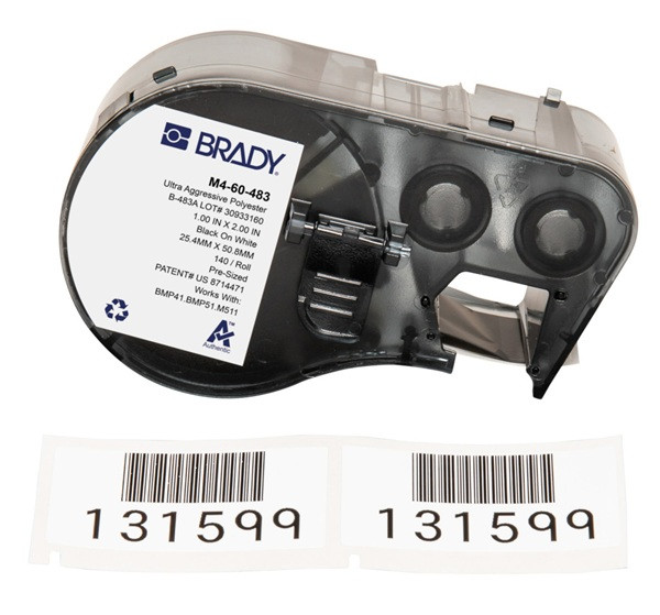 Поліефірні етикетки з ультраагресивним клейким шаром Brady M4-60-483, фото 1