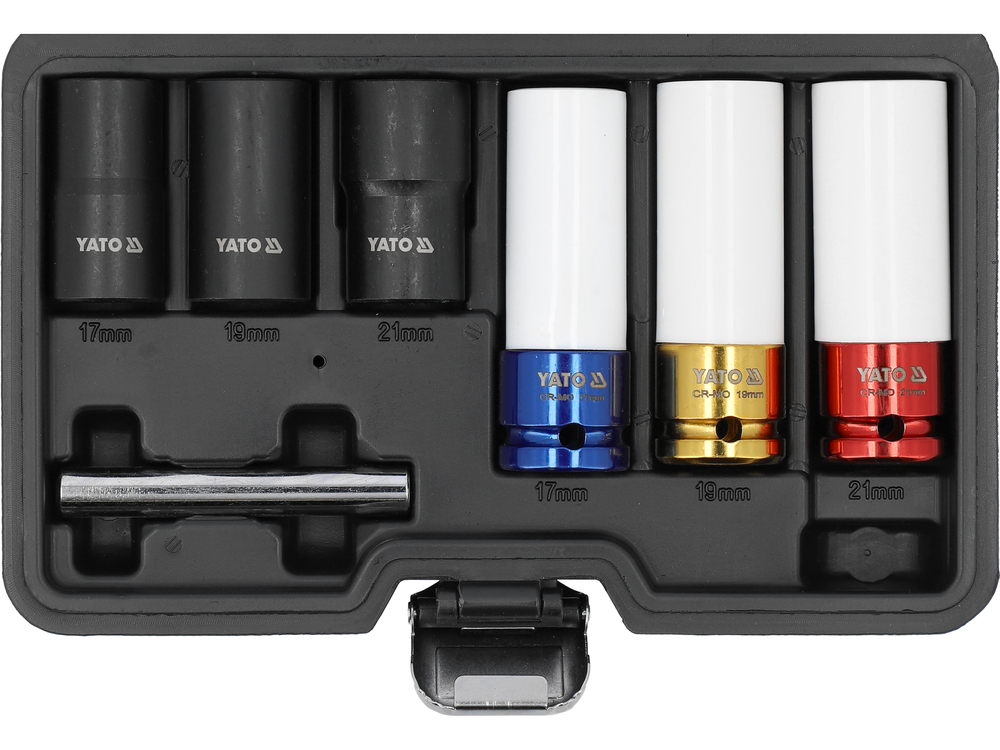 Набір ударних головок зі знімниками для алюмінієвих коліс 7 шт. YATO YT-10559, фото 1