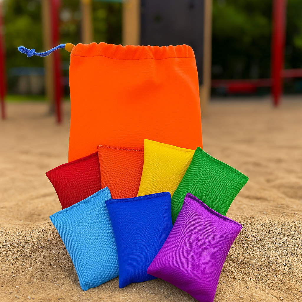 Набір сенсорних мішечків (7 шт) для тактильного розвитку дитини / Мішечки Монтессорі для дрібної моторики, фото 1