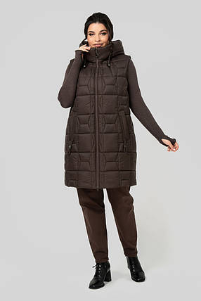 Жіноча жилетка подовжена Ліна р-ри 50-60, фото 1