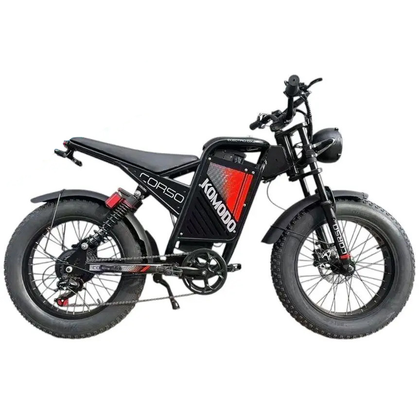 Corso «Komodo» 20" дюймів KM-88155 рама сталева, двигун 1000W, акумулятор 48V18AH  фетбайк Електровелосипед, фото 1
