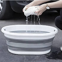 Силіконовий складний кошик таз миска для білизни 25 л Ruhhy 15371, фото 2