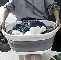 Силіконовий складний кошик таз миска для білизни 25 л Ruhhy 15371, фото 3