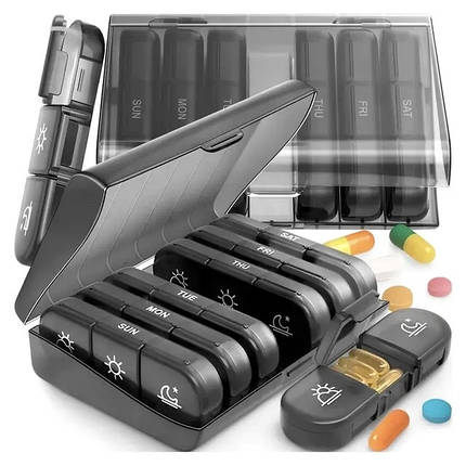 Органайзер для таблеток Ruhhy 24287 — на 7 днів, 3 прийоми, таблетниця, фото 1