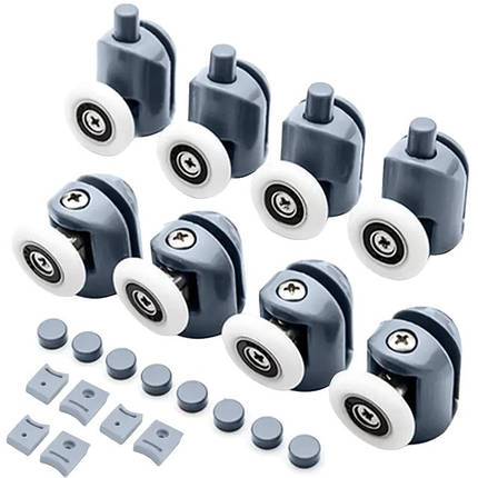 Набір роликів для душової кабіни Ruhhy 3305 8 шт, для скла 4 - 6 мм, фото 1