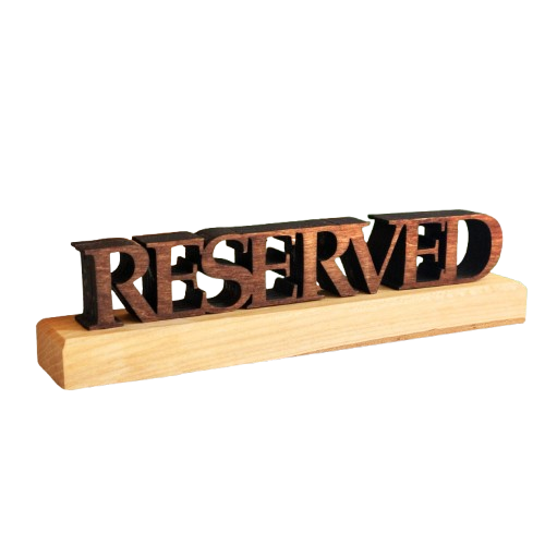 Табличка дерев'яна "Резерв" об'ємна "Масив"