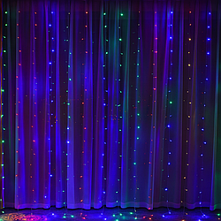 Світлодіодна гірлянда “Водоспад” 3×3 м, мікс кольорів, з перехідником від мережі