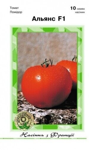 Насіння томату Альянс F1 (АГРОПАК+) 10 сем — середньоранній (70 днів), червоний, напівдетермінантний, круглий