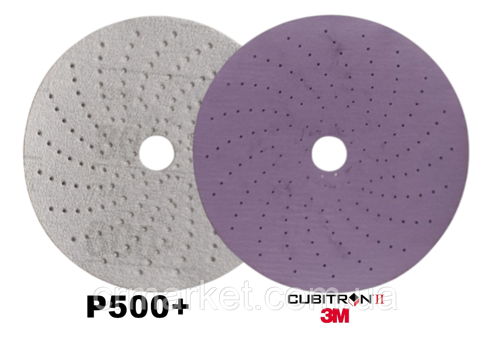 Абразивний диск 3M Hookit 737U з мінералом Cubitron II, коло діам. 150 мм, P500+, фото 1