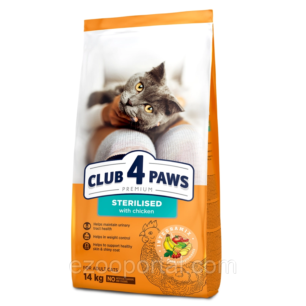 Корм Клуб 4 Лапи для стерилізованих котів 14кг, фото 1