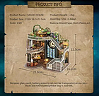 Конструктор Румбокс Чарівний Дім + пилозахисний купол 22,5 см, DIY набір для збирання Room box Чарівний дім Гаррі Поттера, фото 4