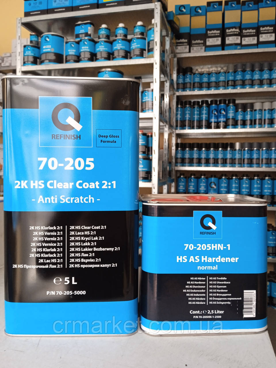 Лак акриловий 2K HS AS 2:1 5л + затв. стандарт 2,5л, Q-REFINISH 70-205, фото 1
