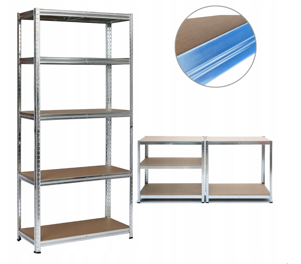 Надійний стелаж LEOBRO Premium 180 х 90 х 40 см, 175кг/полиця, 5 полиць (LB-R104)