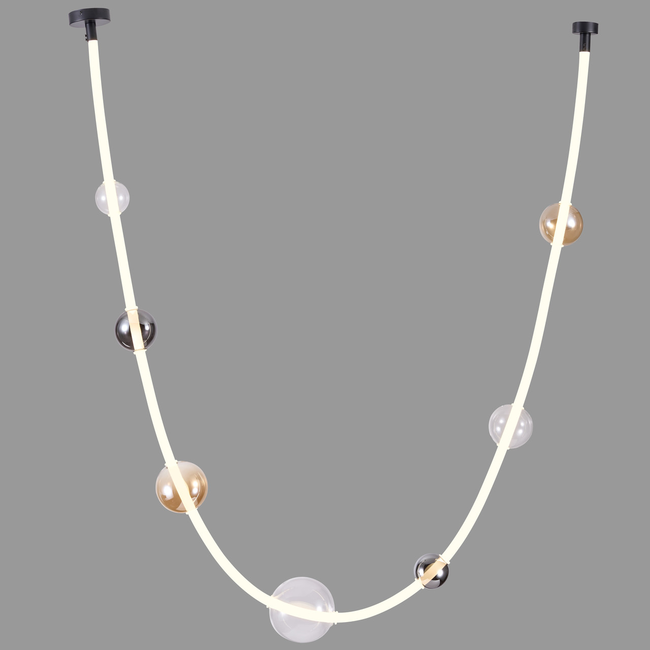 Дизайнерська біла люстра led 45W 4000K (88-P68117 (3100) BK+SM+AM+CL)