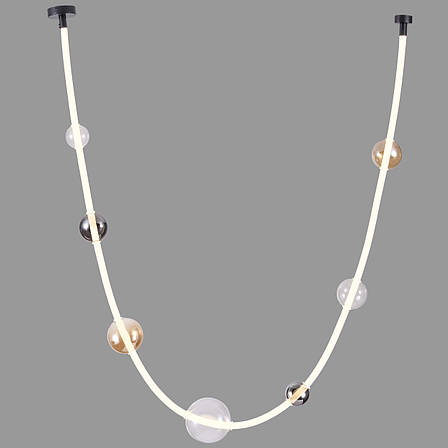 Дизайнерська біла люстра led 45W 4000K (88-P68117 (3100) BK+SM+AM+CL), фото 1