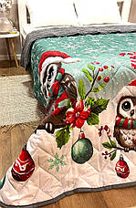 Плед новорічний на еко овчині Півтораспальний, фото 2