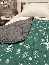 Плед новорічний на еко овчині Півтораспальний, фото 3