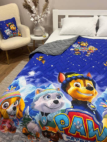 Плед новорічний на еко овчині Півтораспальний, фото 1