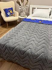 Плед новорічний на еко овчині Півтораспальний, фото 2