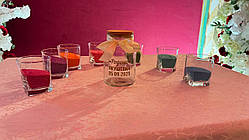 Пісочна церемонія Сосуд банка з Власним надписом ініціалами