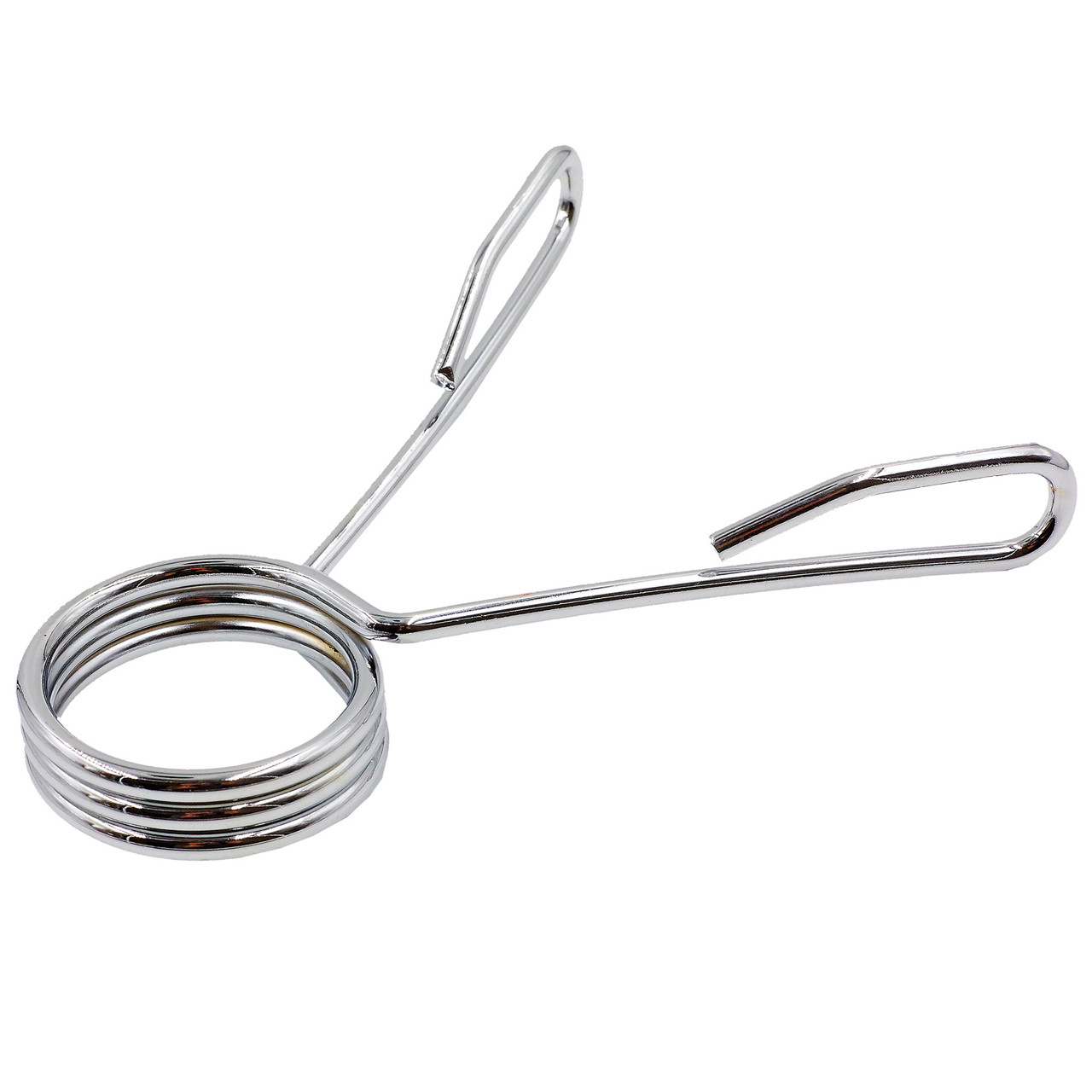 Замок пружинний хромированный для олімпійського грифа діаметром 50 мм 1 шт, фото 1