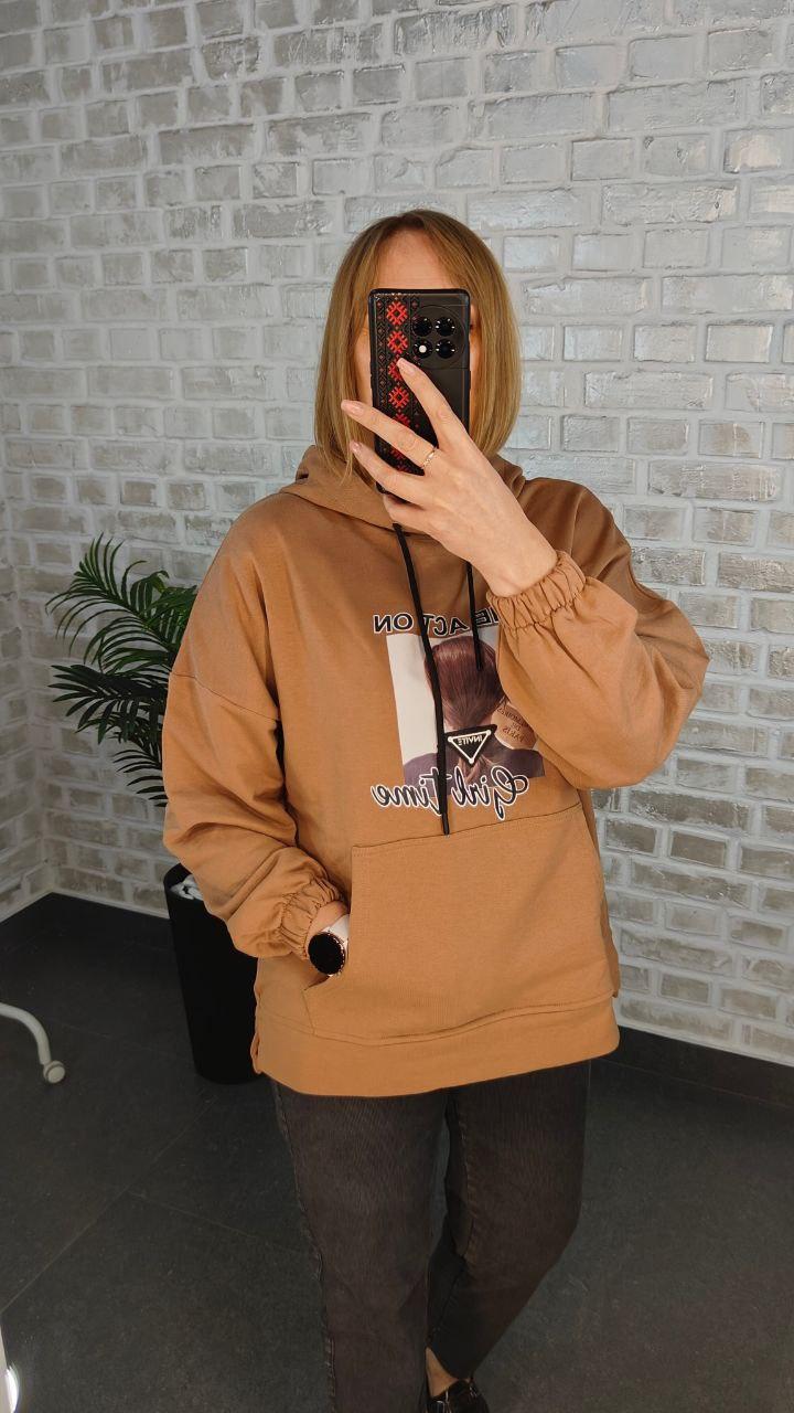 Жіноче спортивне трикотажне кольорове турецьке худі