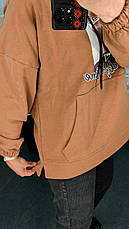 Жіноче спортивне трикотажне кольорове турецьке худі, фото 4