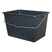 Відро малярне прямокутне з мірною шкалою та хвилею для віджиму валика 12 л 250х200х350 мм Чорне