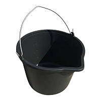 Відро будівельне з носиком та мірною шкалою 5 л Чорне