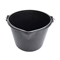 Відро будівельне з носиком та мірною шкалою 8 л Чорне