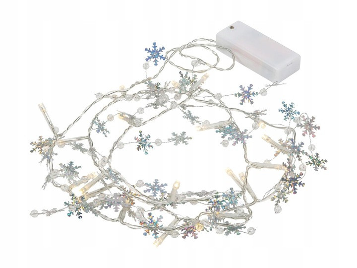 LED гірлянда зі сніжинками Livarno Home 20 LED з таймером, 1,7 м, фото 1