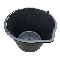 Відро будівельне з носиком та мірною шкалою 10 л Чорне