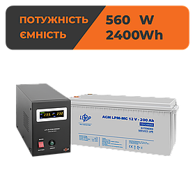 Комплект резервного живлення ДБЖ B800 + мультигелева батарея 2400 Ватт (4150+3875 200 Ah)