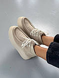 Черевики жіночі замшеві пісочні демісезонні, фото 5