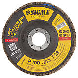 Круг пелюстковий торцевий Т29 (конічний) Ø 125 мм P100 SIGMA (9172651), фото 2
