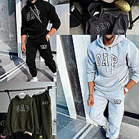 Костюм чоловічий теплий Тканина - тринитка на флісі Мод.1364-1666 Колір: чорний, графіт, меланж, хакі