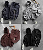 Костюм чоловічий теплий Тканина - тринитка на флісі Мод.1364-1747 Колір: сірий, графіт, шоколад, чорний