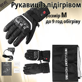 Тактичні рукавиці з підігрівом 2E Tactical Rider Black, розмір M від 2,5 до 9 годин обігріву