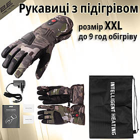 Тактичні рукавиці з підігрівом 2E Tactical Hunter Camo, розмір XXL від 2,5 до 9 год обігріву